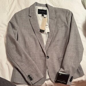 Banana Republic Light Gray Women’s Petite Blazer
